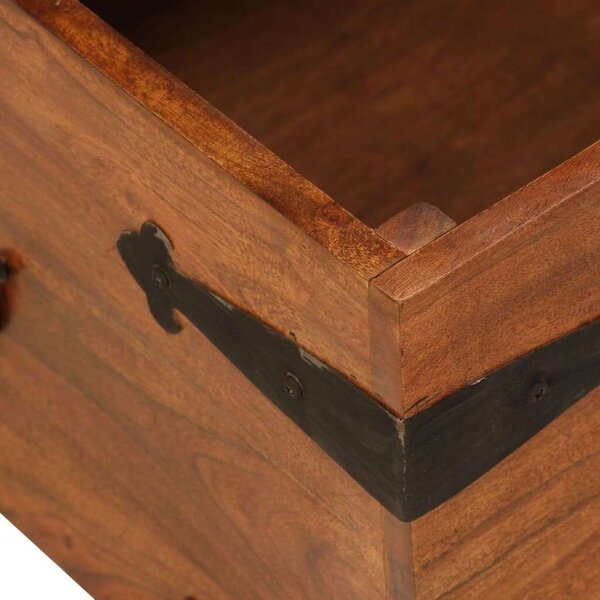 VidaXL Akácfa Dohányzóasztal Tárolóval - 110x55x35 cm