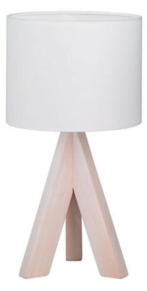 Ging fehér fa-szövet asztali lámpa, magasság 31 cm - Trio
