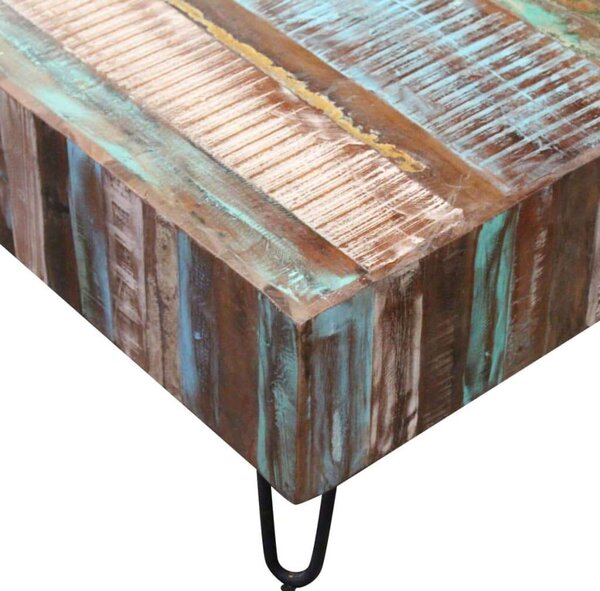 VidaXL Rusztikus Dohányzóasztal - Újrahasznosított Fa - 100x50x38cm