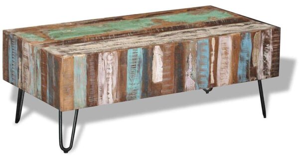 VidaXL Rusztikus Dohányzóasztal - Újrahasznosított Fa - 100x50x38cm