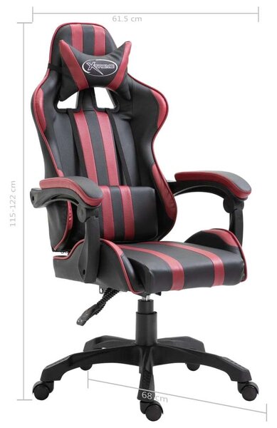 VidaXL Xtreme Gamer Szék - Fekete-Bordó