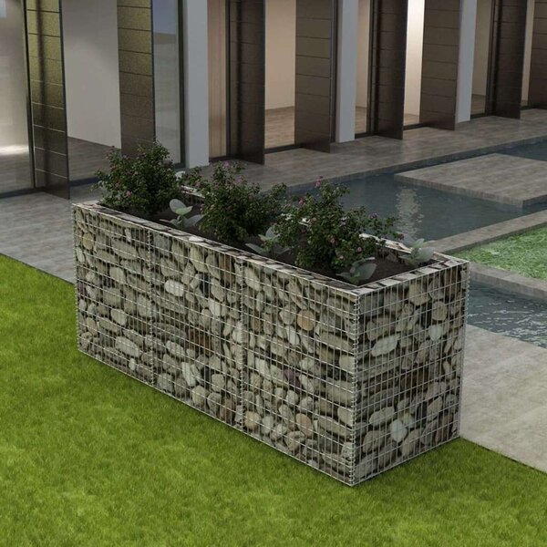 VidaXL Gabion Magaságyás - Acél - 270x90x100 cm