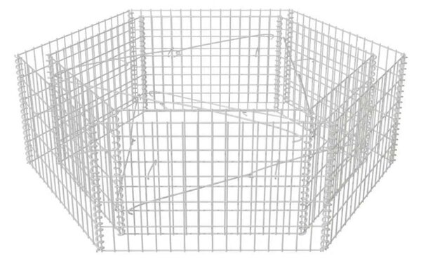 VidaXL Hatszögletű Gabion Magaságyás - 160x140x50 cm