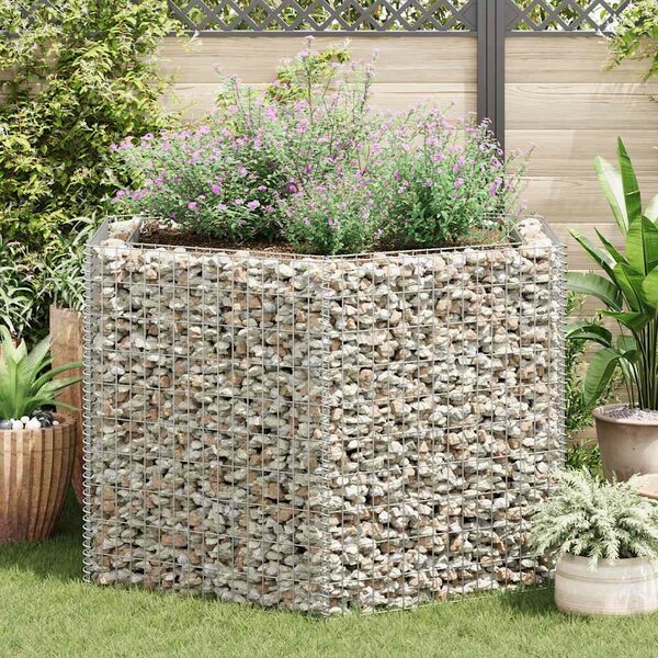 VidaXL Hatszögletű Gabion Magaságyás - 160x140x100 cm