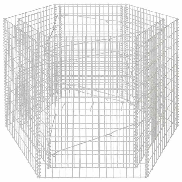VidaXL Hatszögletű Gabion Magaságyás - 160x140x100 cm