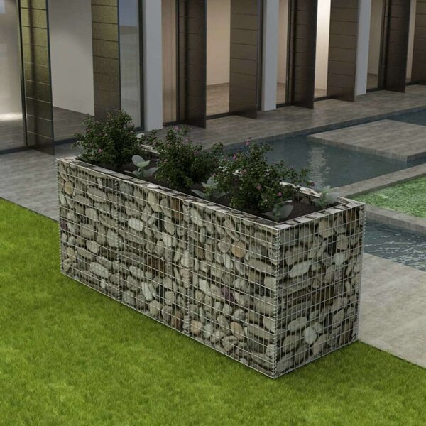 VidaXL Gabion Magaságyás - Acél - 270x90x100 cm