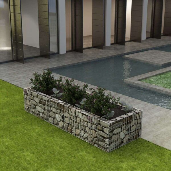 VidaXL Gabion Magaságyás - Acél - 270x90x50 cm