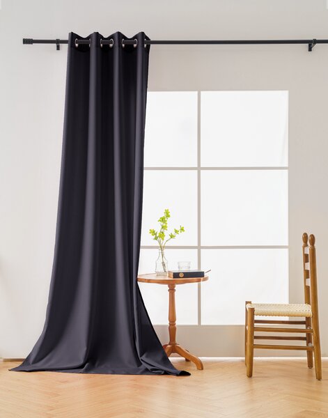 OXFORD LIGHT sötétszürke függöny 140x250 cm Felfüggesztés: Hullámos sínszalag