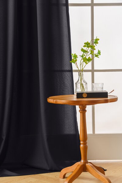 OXFORD LIGHT sötétszürke függöny 140x250 cm Felfüggesztés: Hullámos sínszalag