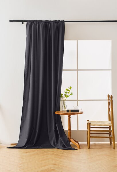 OXFORD LIGHT sötétszürke függöny 140x250 cm Felfüggesztés: Hullámos sínszalag