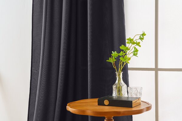 OXFORD LIGHT sötétszürke függöny 140x250 cm Felfüggesztés: Hullámos sínszalag