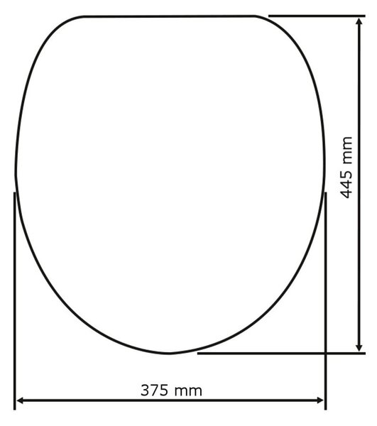 Premium Ottana WC-ülőke gránit dekorral, 45,2 x 37,6 cm - Wenko