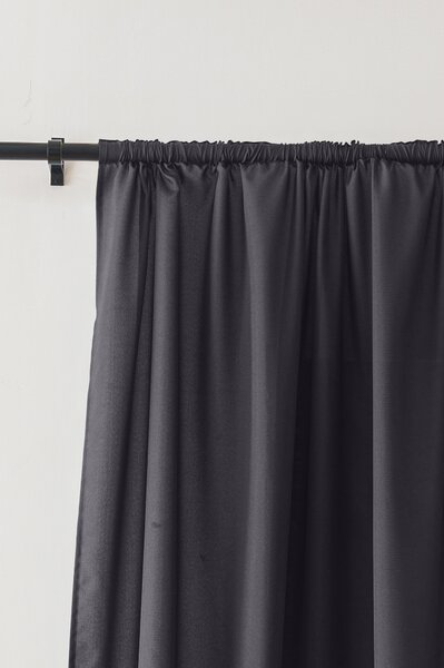 OXFORD LIGHT sötétszürke függöny 140x250 cm Felfüggesztés: Hullámos sínszalag