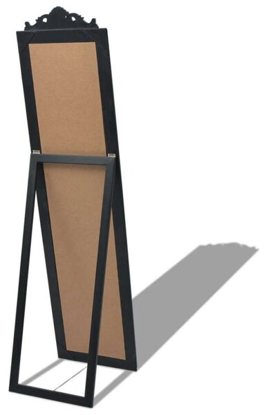 Barokk Állótükör - Fekete - 160x40 cm