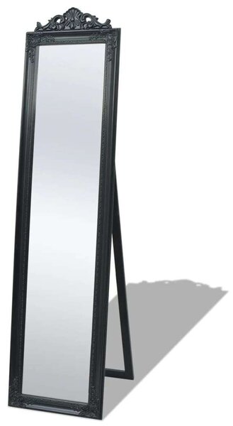 Barokk Állótükör - Fekete - 160x40 cm