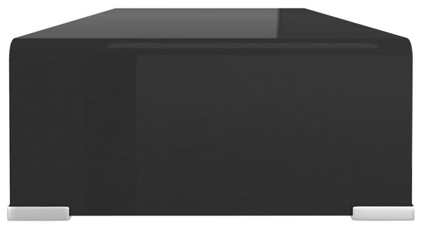 Üveg TV/Monitor Állvány - Fekete - 70x30x13 cm