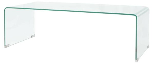 VidaXL átlátszó edzett üveg dohányzóasztal 98 x 45 x 30 cm