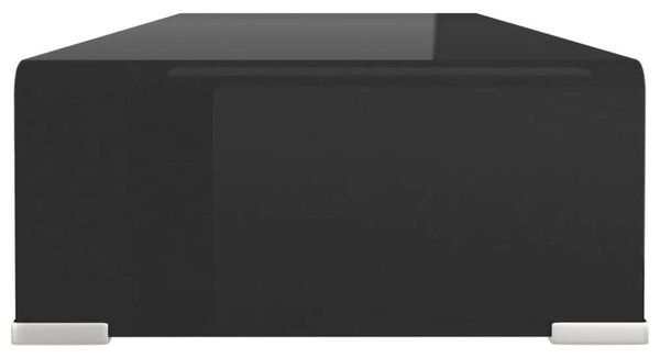 Üveg TV/Monitor Állvány - Fekete - 70x30x13 cm