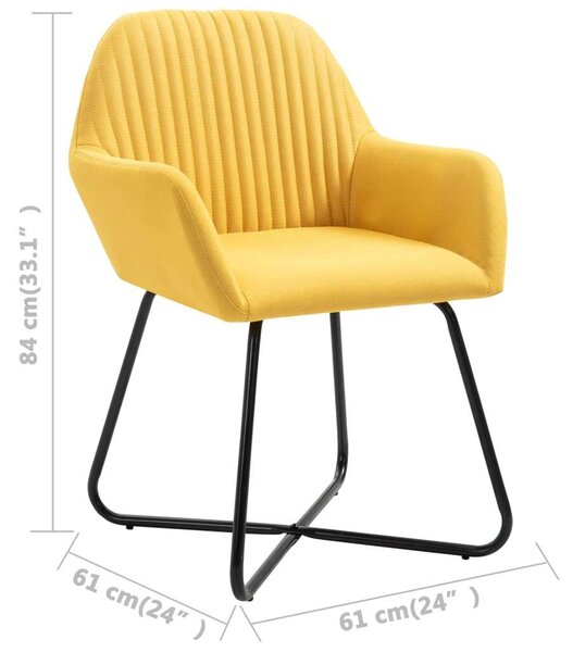 Modern Sárga Szövet Étkezőszék - 6 db