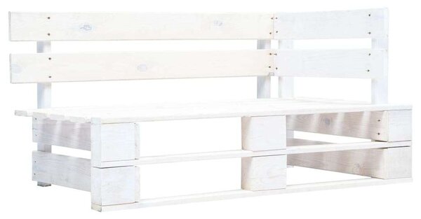 VidaXL Fehér Fa Raklap Sarokpad - 110x65x55 cm