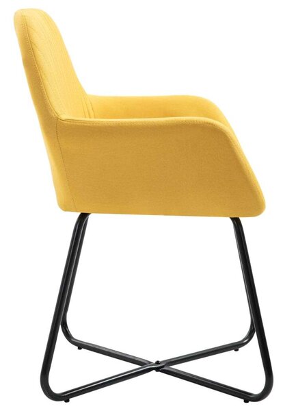Modern Sárga Szövet Étkezőszék - 6 db
