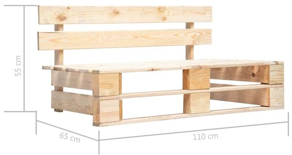 VidaXL Raklap Pad - Fenyőfa - 110x65x55 cm