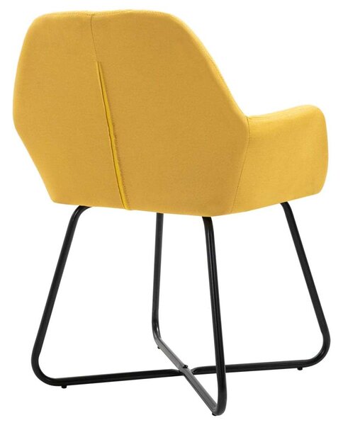 Modern Sárga Szövet Étkezőszék - 6 db