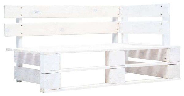 VidaXL Fehér Fa Raklap Sarokpad - 110x65x55 cm