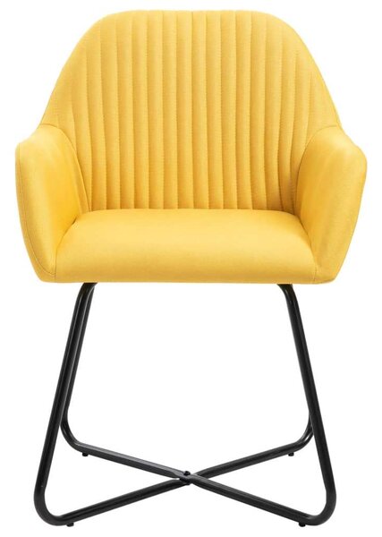 Modern Sárga Szövet Étkezőszék - 6 db