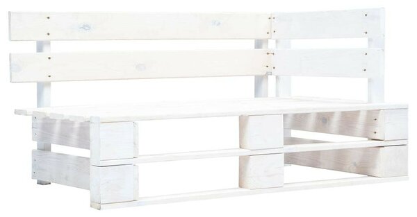 VidaXL Fehér Fa Raklap Sarokpad - 110x65x55 cm