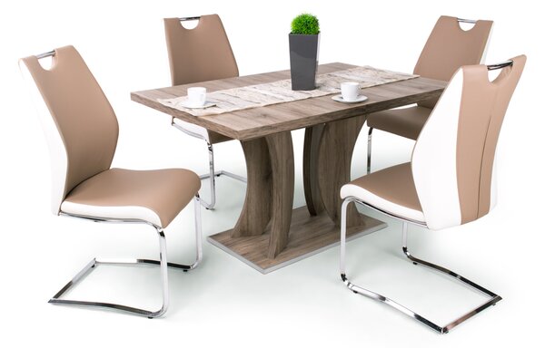 Bella asztal Adél székekkel | 4 személyes étkezőgarnitúra