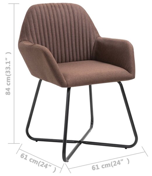 4 db Barna Szövet Étkezőszék - Modern Design