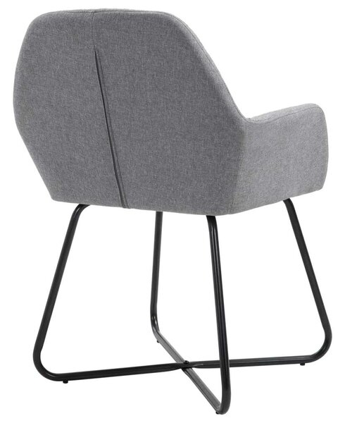 Elegáns Szövet Étkezőszék - 6 db - Világosszürke