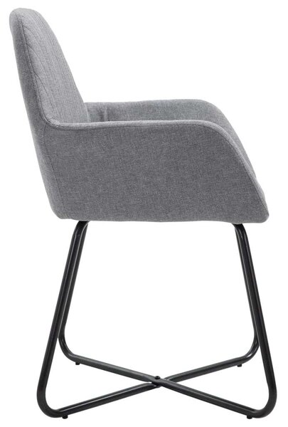 Elegáns Szövet Étkezőszék - 6 db - Világosszürke