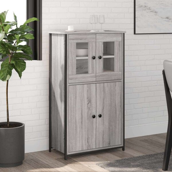 VidaXL szürke sonoma színű szerelt fa magasszekrény 62 x 32 x 106,5 cm