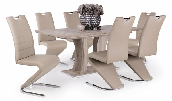 Bella asztal Lord székekkel | 6 személyes étkezőgarnitúra