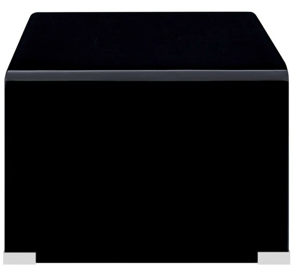 VidaXL fekete edzett üveg dohányzóasztal 98 x 45 x 31 cm