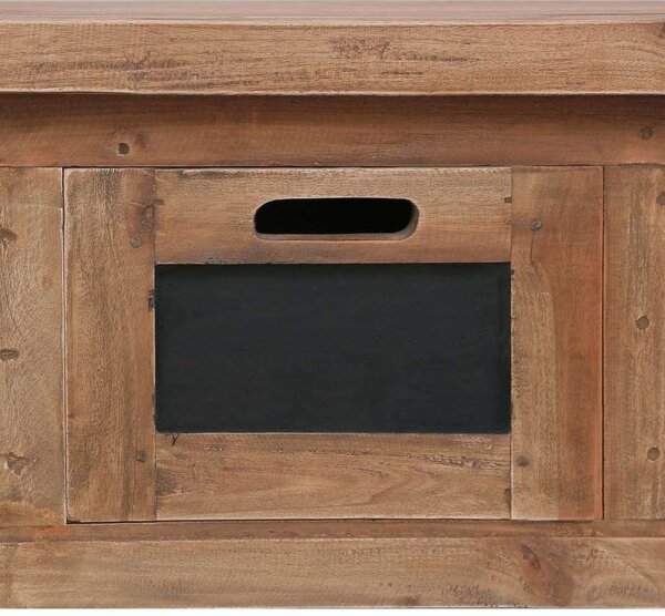 Mahagóni TV-szekrény - Rusztikus - 3 Fiók - 120x30x40 cm