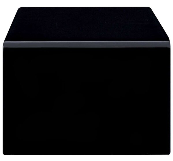 VidaXL fekete edzett üveg dohányzóasztal 98 x 45 x 31 cm