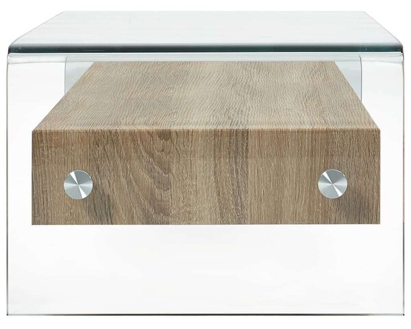 VidaXL átlátszó edzett üveg dohányzóasztal 98 x 45 x 31 cm