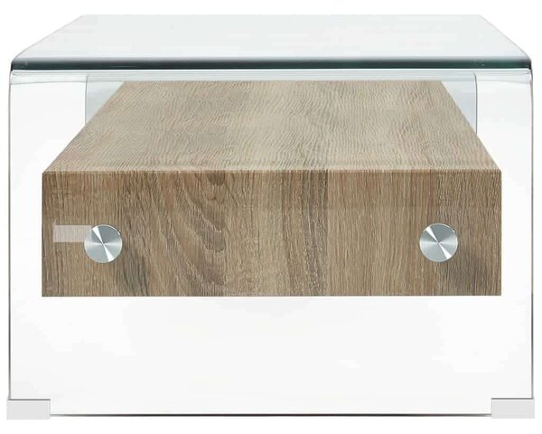 VidaXL átlátszó edzett üveg dohányzóasztal 98 x 45 x 31 cm