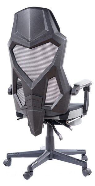 SIG-Q-939 modern gamer szék mesh kárpitozással, lábtartóval