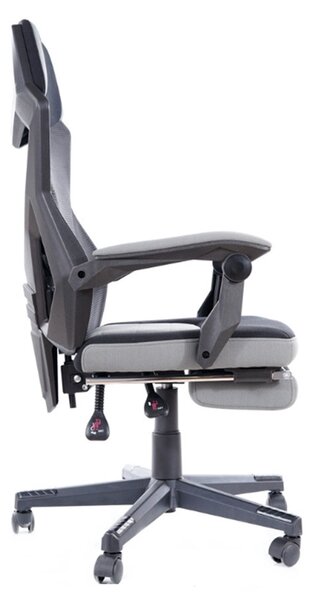 SIG-Q-939 modern gamer szék mesh kárpitozással, lábtartóval
