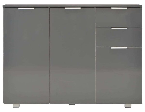 VidaXL szürke magasfényű tálalószekrény 107x35x80,5 cm