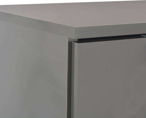VidaXL szürke magasfényű tálalószekrény 107x35x80,5 cm
