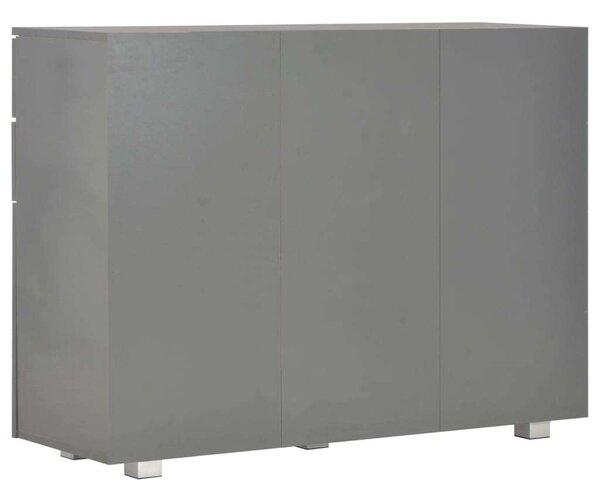 VidaXL szürke magasfényű tálalószekrény 107x35x80,5 cm