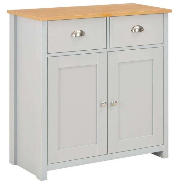 VidaXL Komód - Szürke Fa - 79x35x81 cm