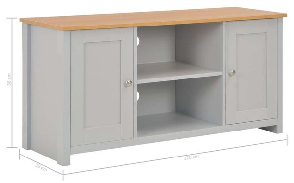 VidaXL TV-szekrény - Szürke - 120cm