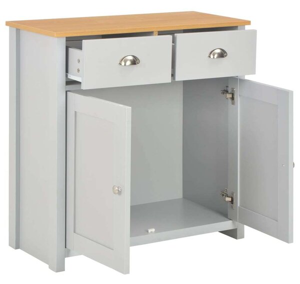VidaXL Komód - Szürke Fa - 79x35x81 cm