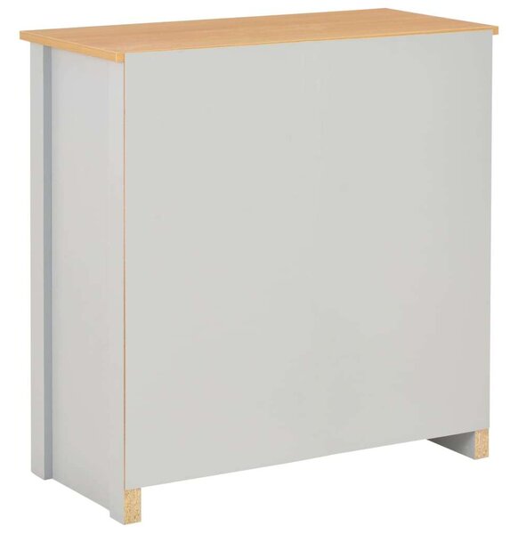 VidaXL Komód - Szürke Fa - 79x35x81 cm